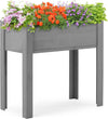Raised Garden Bed With Legs, Elevated Planter Box For Outdoor Plants Flowers Fruits Vegetable Herb Growingg - Gray