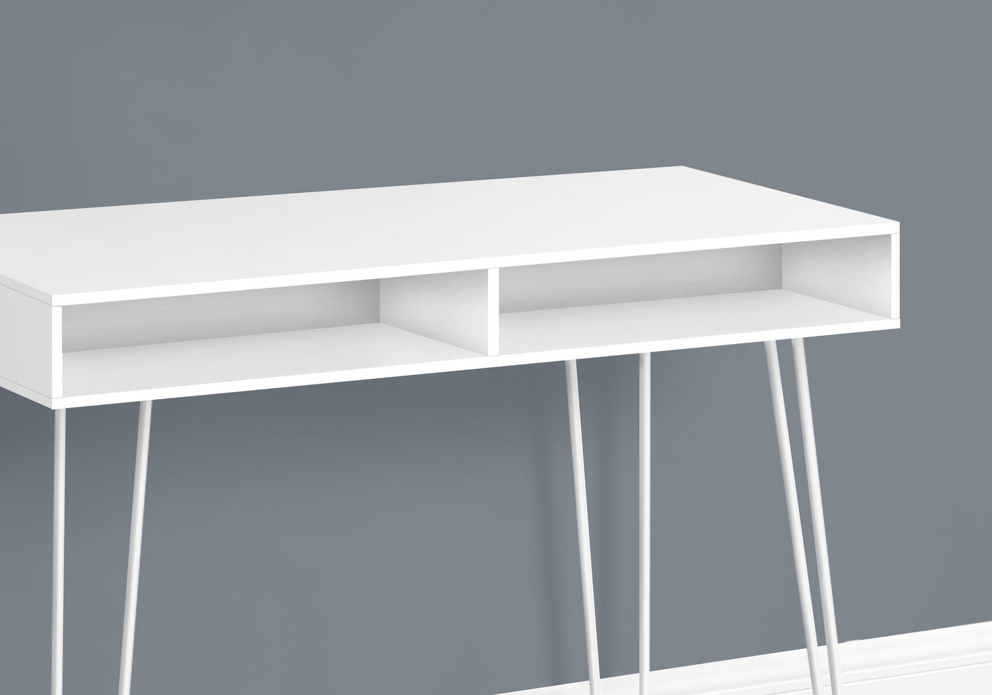 Modern Computer Desk, Laptop, Left, Right Set-Up, Storage Drawers, Work, Contemporary - White