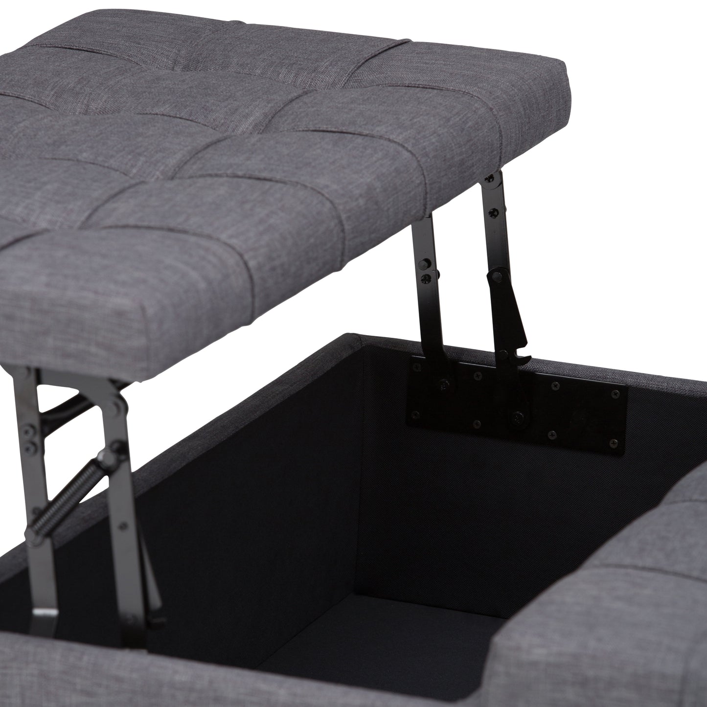 Harrison - Coffee Table Storage Ottoman - Slate Gray