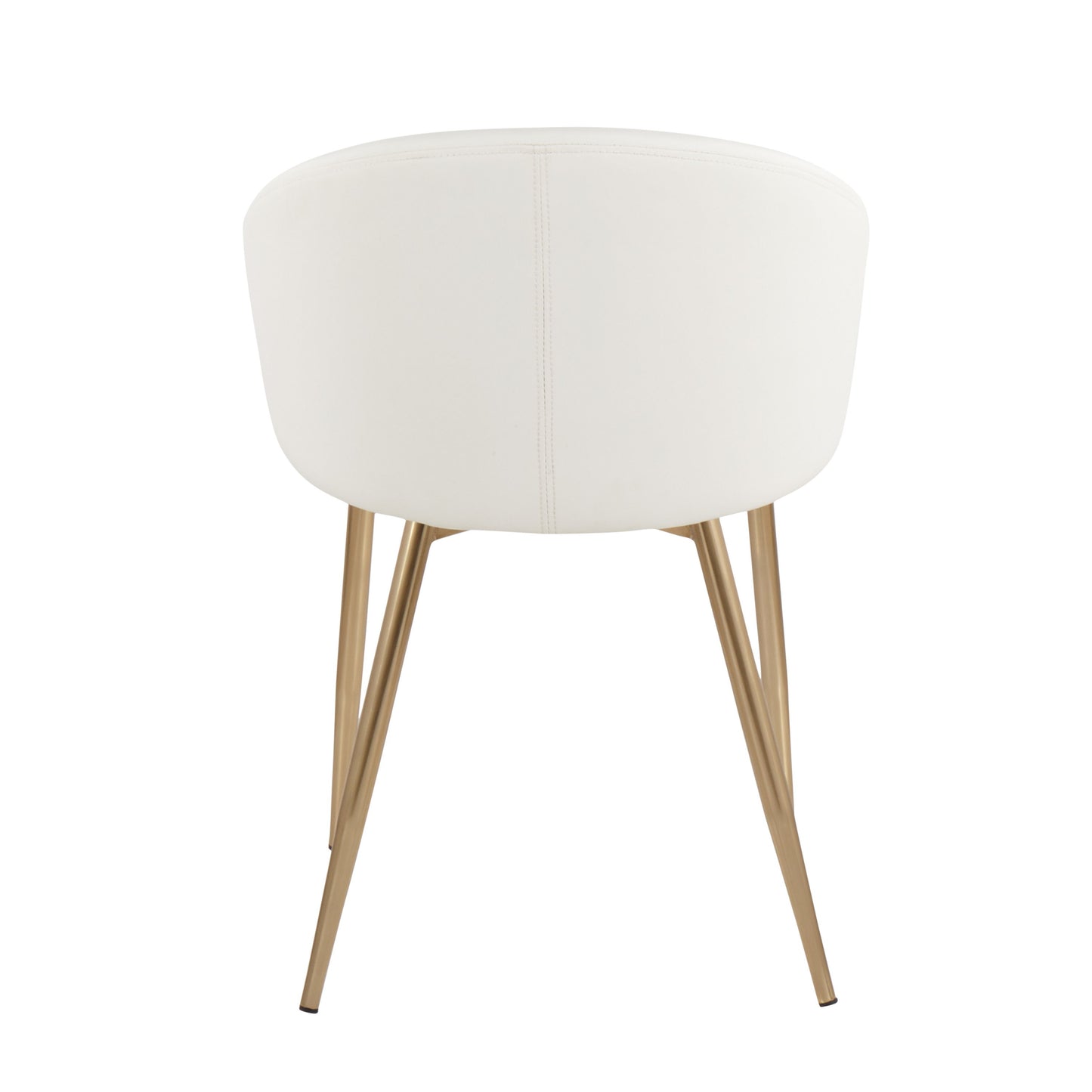 Claire - Contemporary / Glam Chair (Set of 2) - Gold / White