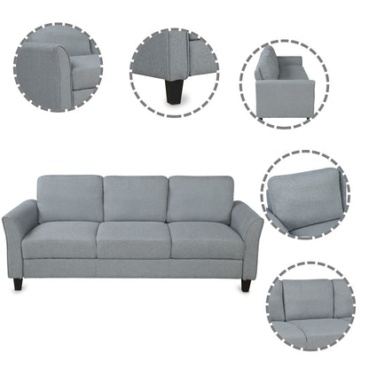 3 Seat Sofa Living Room Sofa - Gray
