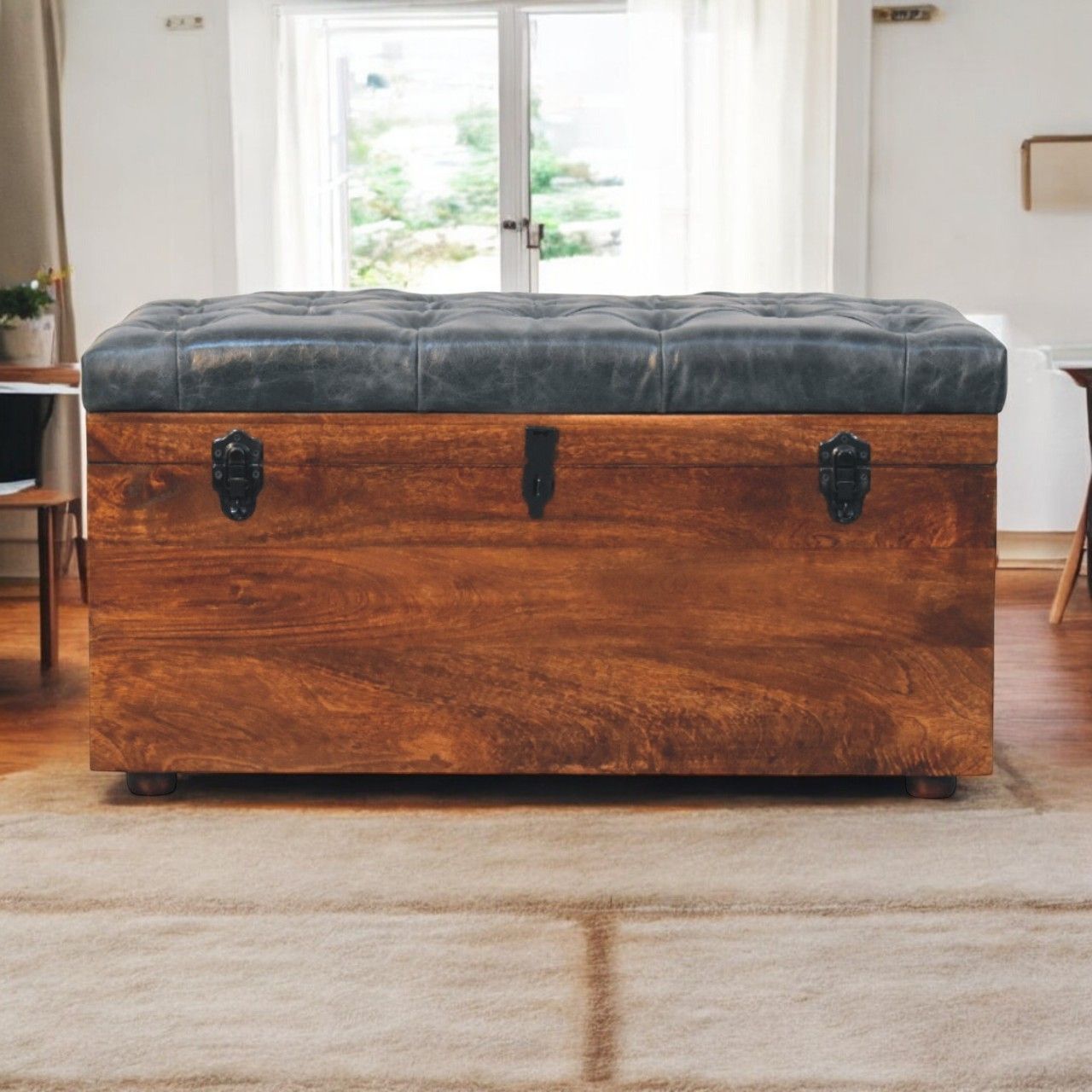 Buffalo - Hide Storage Trunk - Brown
