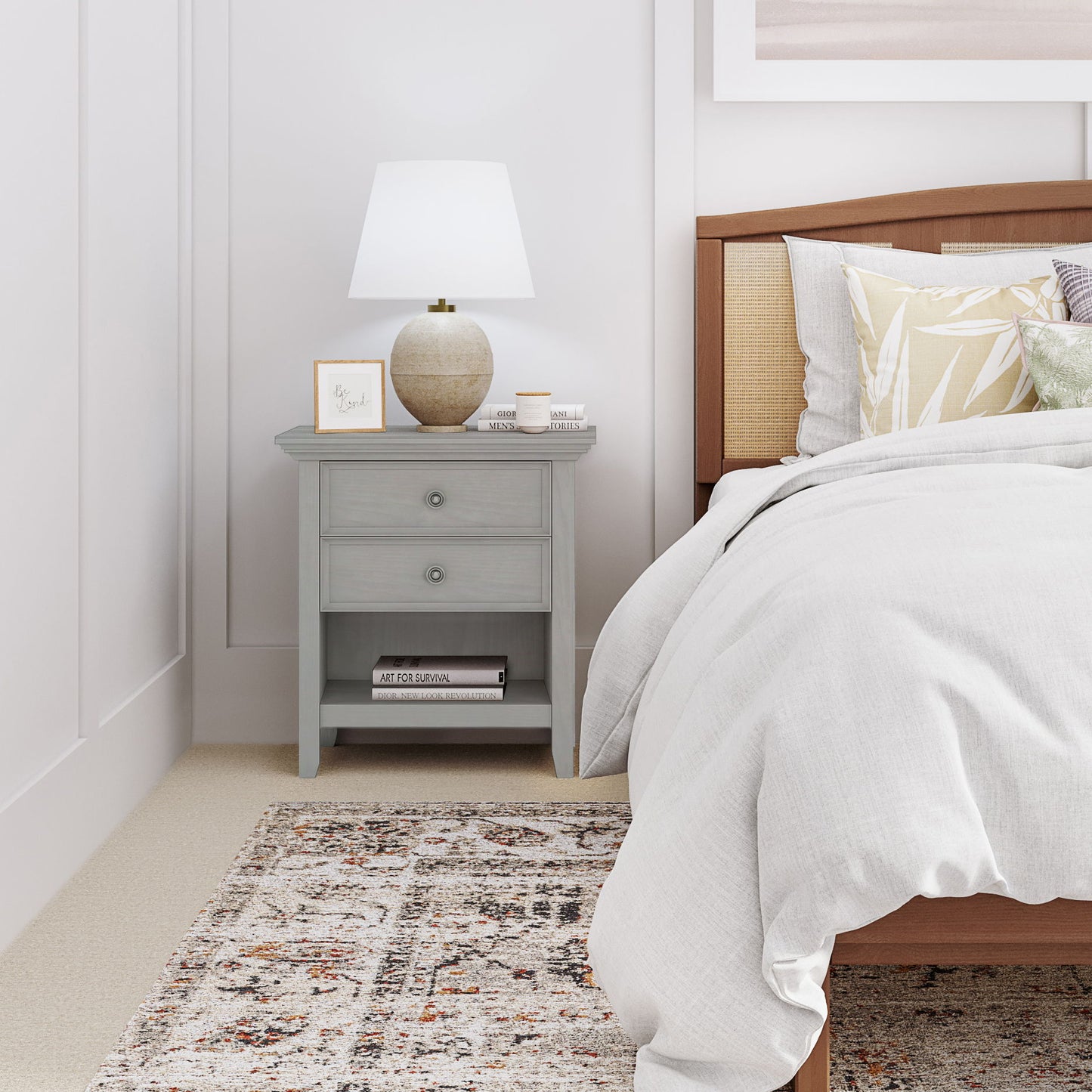 Amherst - Bedside Table - Fog Gray