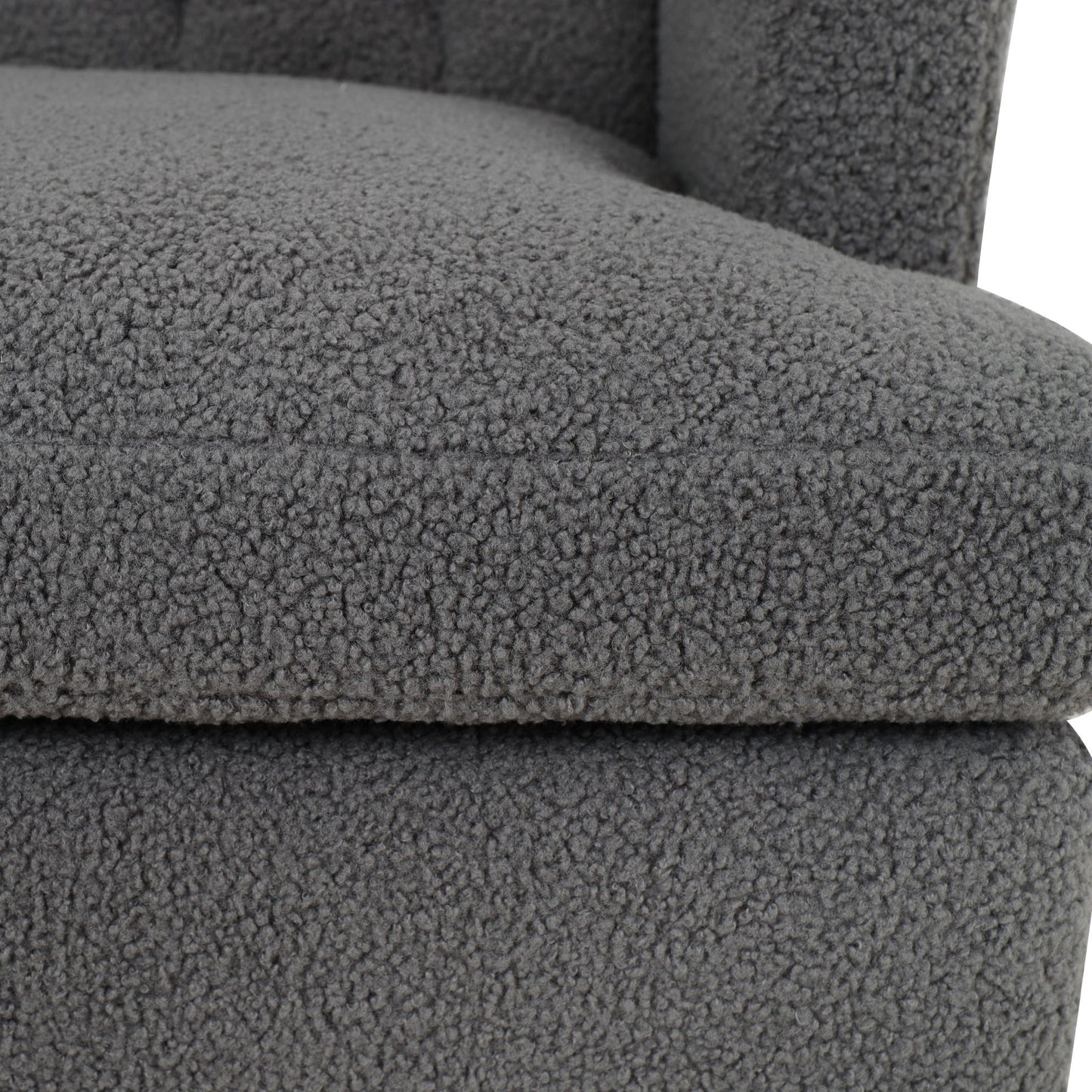 Upholstered Accent Chair Tufted Armchair For Living Room - Dark Gray