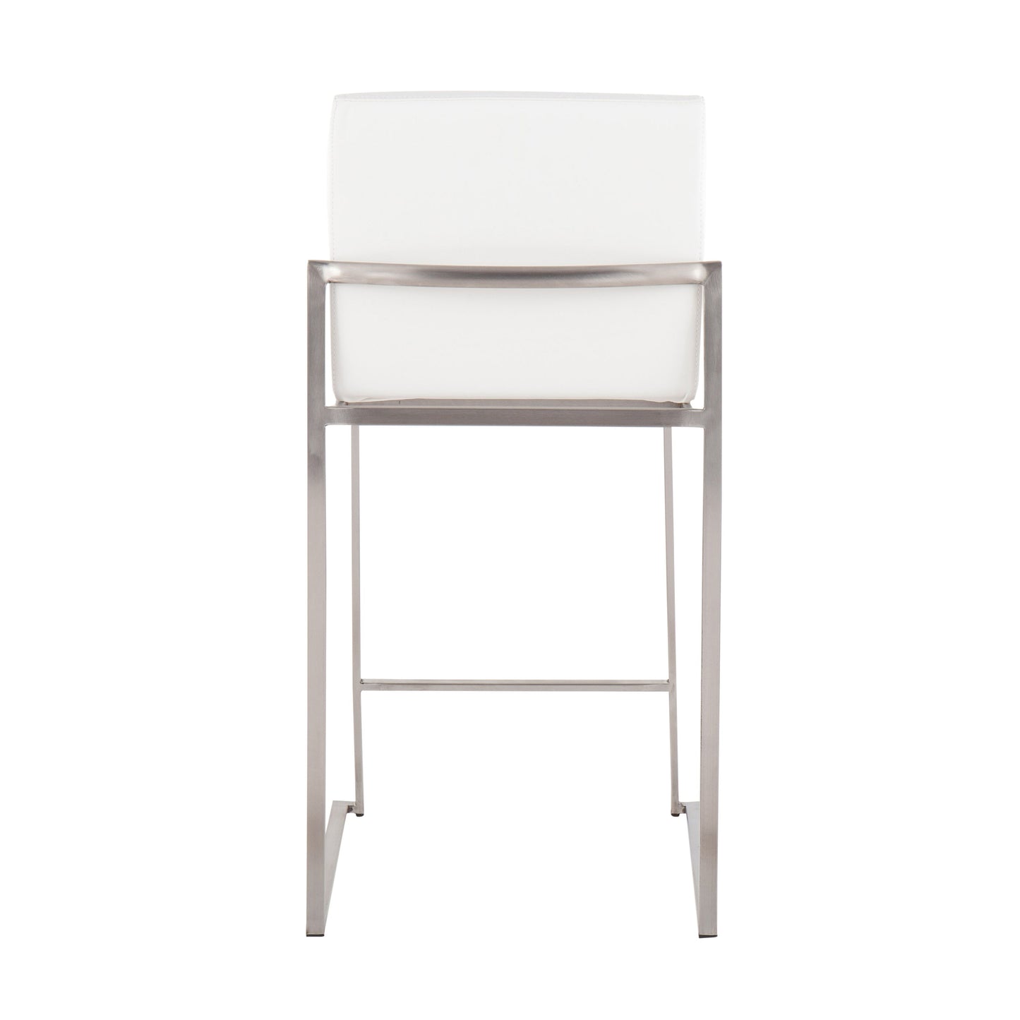 Fuji - Contemporary High Back Counter Stool (Set of 2) - White