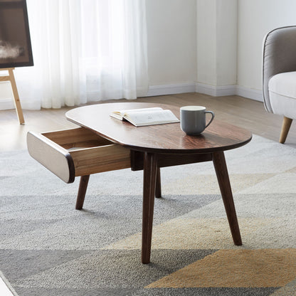 Capsule Centre Low Table With Drawers, Coffee Table - Natural