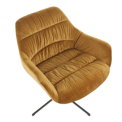 Wayne - Contemporary Swivel Lounge Chair - Black / Chartreuse