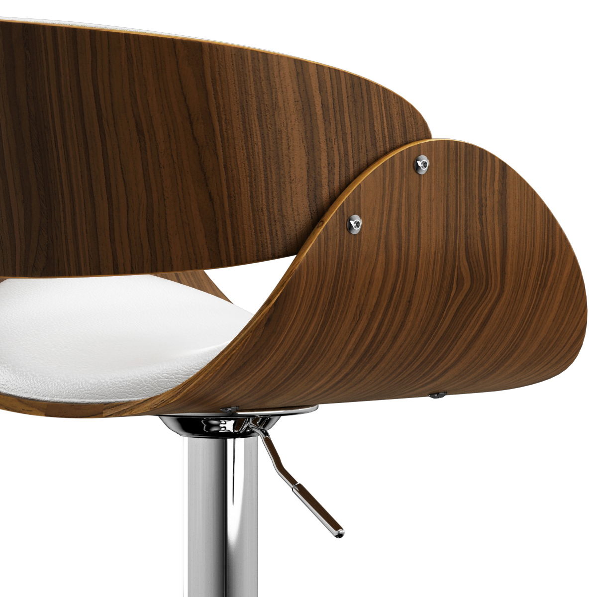 Amery - Adjustable Swivel Bar Stool - White