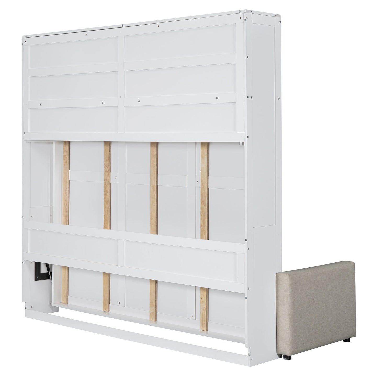 Queen Size Murphy Wall Bed With Sofa - White