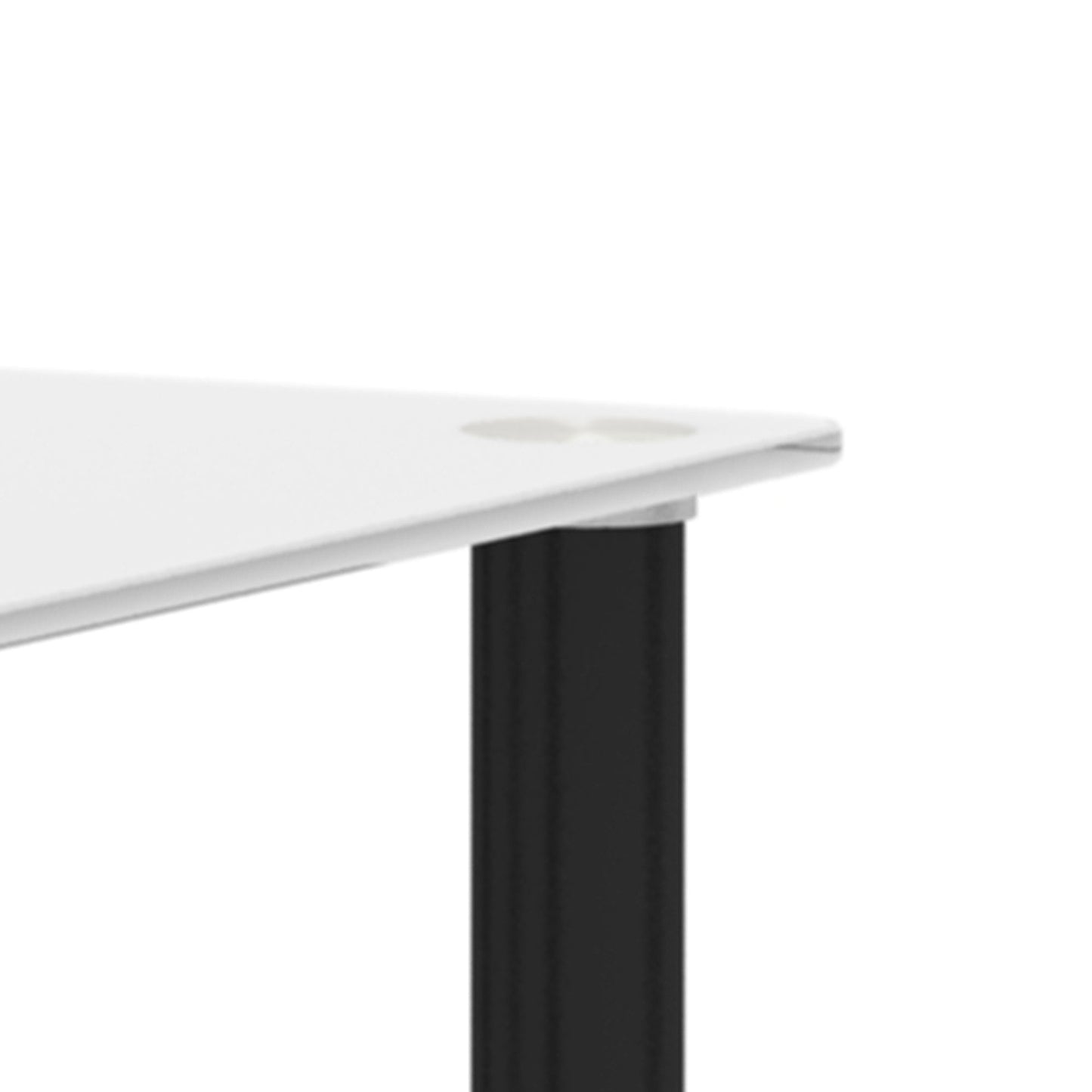 Side Table, 2 Tier Space End Table, Modern Night Stand, Sofa Table, Side Table With Storage Shelve - White / Black