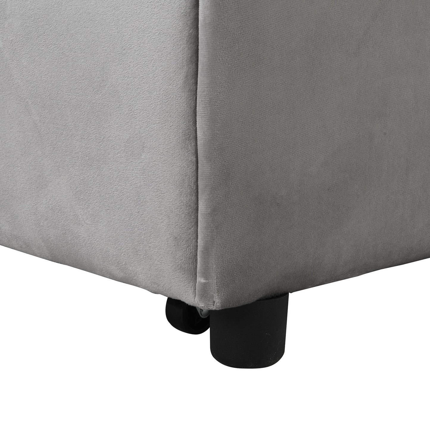 Stylish Folding Ottoman Sofa Bed With Multifunctional Design - Gray
