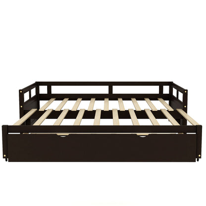 Extending Daybed With Trundle, Daybed With Trundle - Espresso