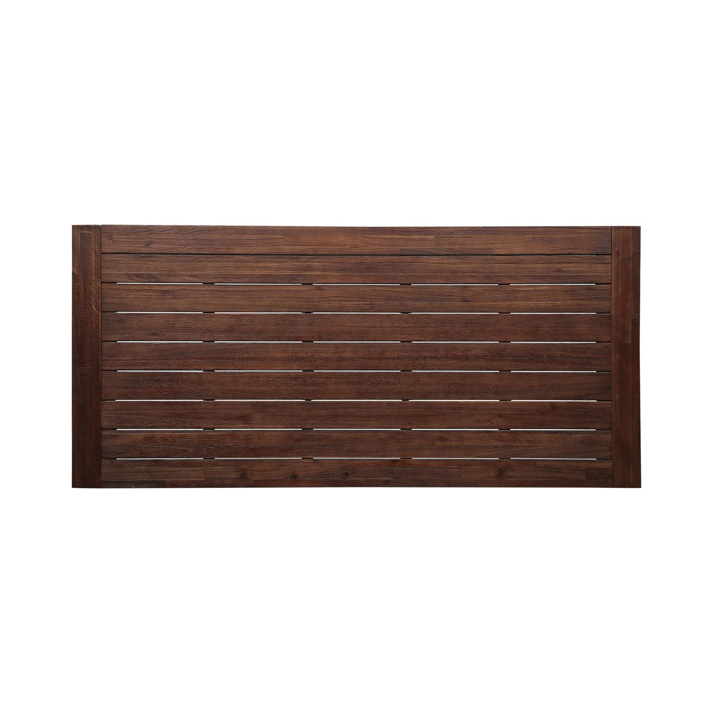 Equilibrium - Outdoor Dining Table With Slat Top - Dark Brown