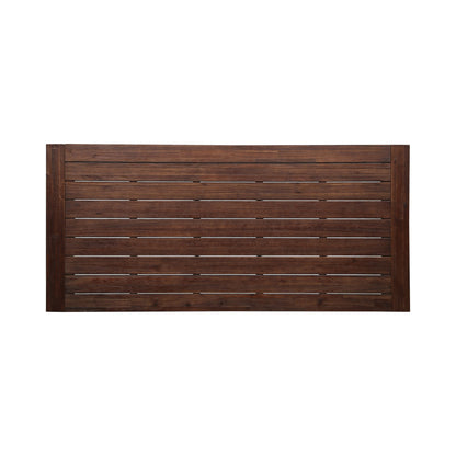 Equilibrium - Outdoor Dining Table With Slat Top - Dark Brown