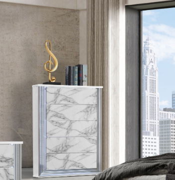 Moon - Chest With LED - White Marble