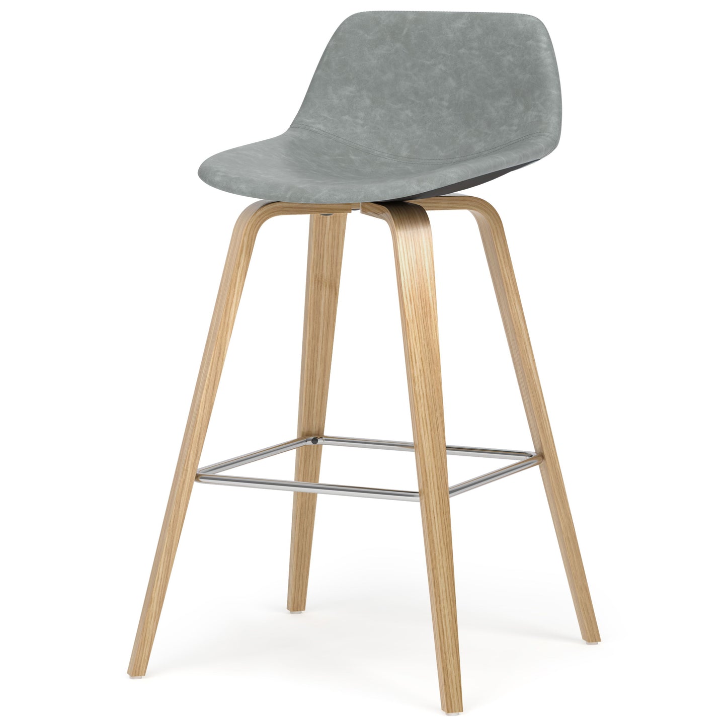 Randolph - Bentwood Counter / Bar Height Stool Upholstered (Set of 2) - Gray