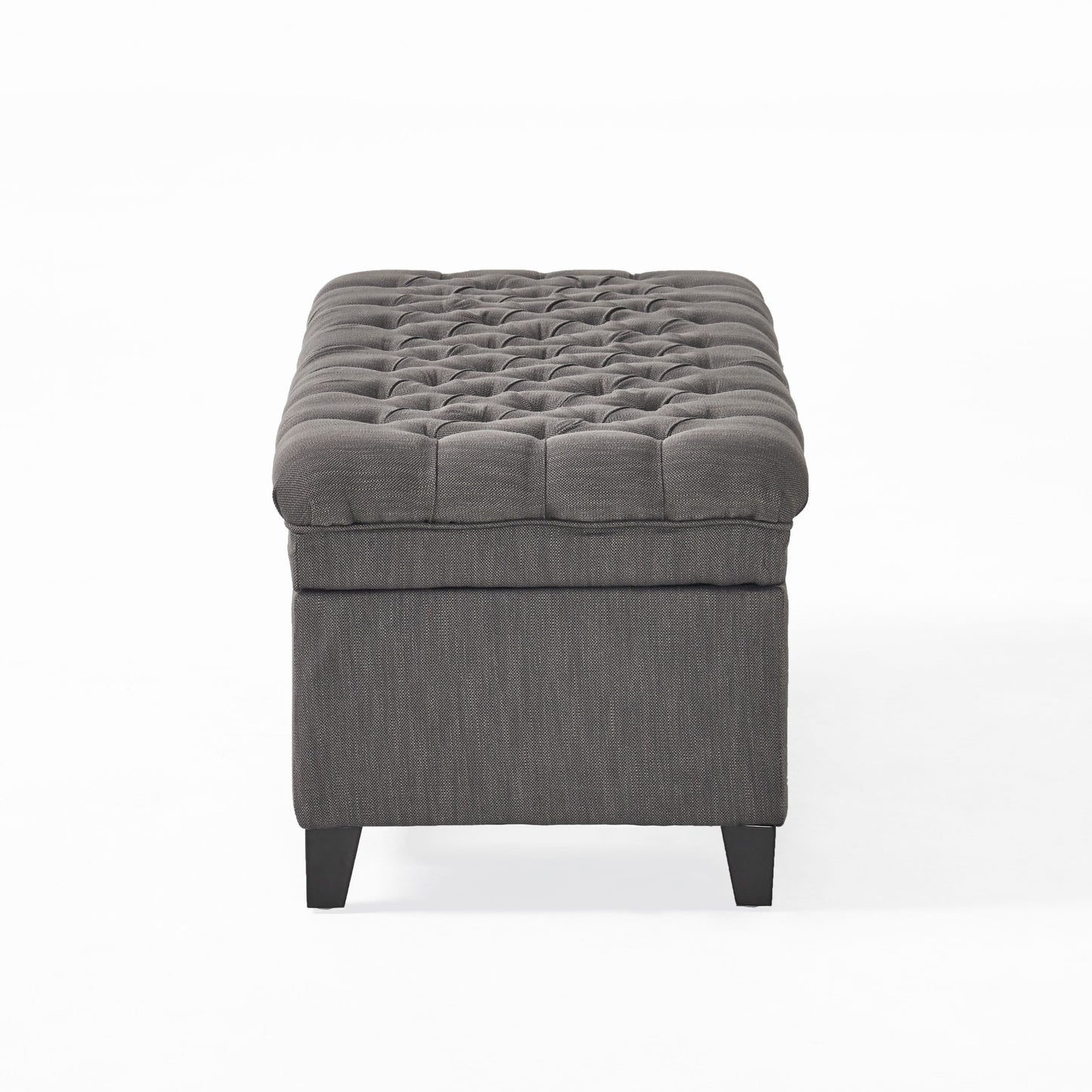 Juliana - Stylish Storage Ottoman With Extra Seating - Gray