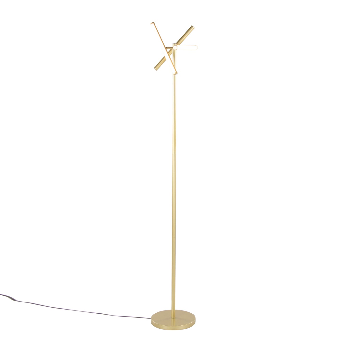 Icicle - Modern Swivel Floor Lamp - Gold