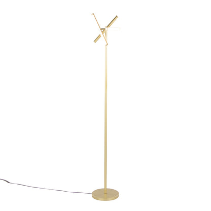 Icicle - Modern Swivel Floor Lamp - Gold