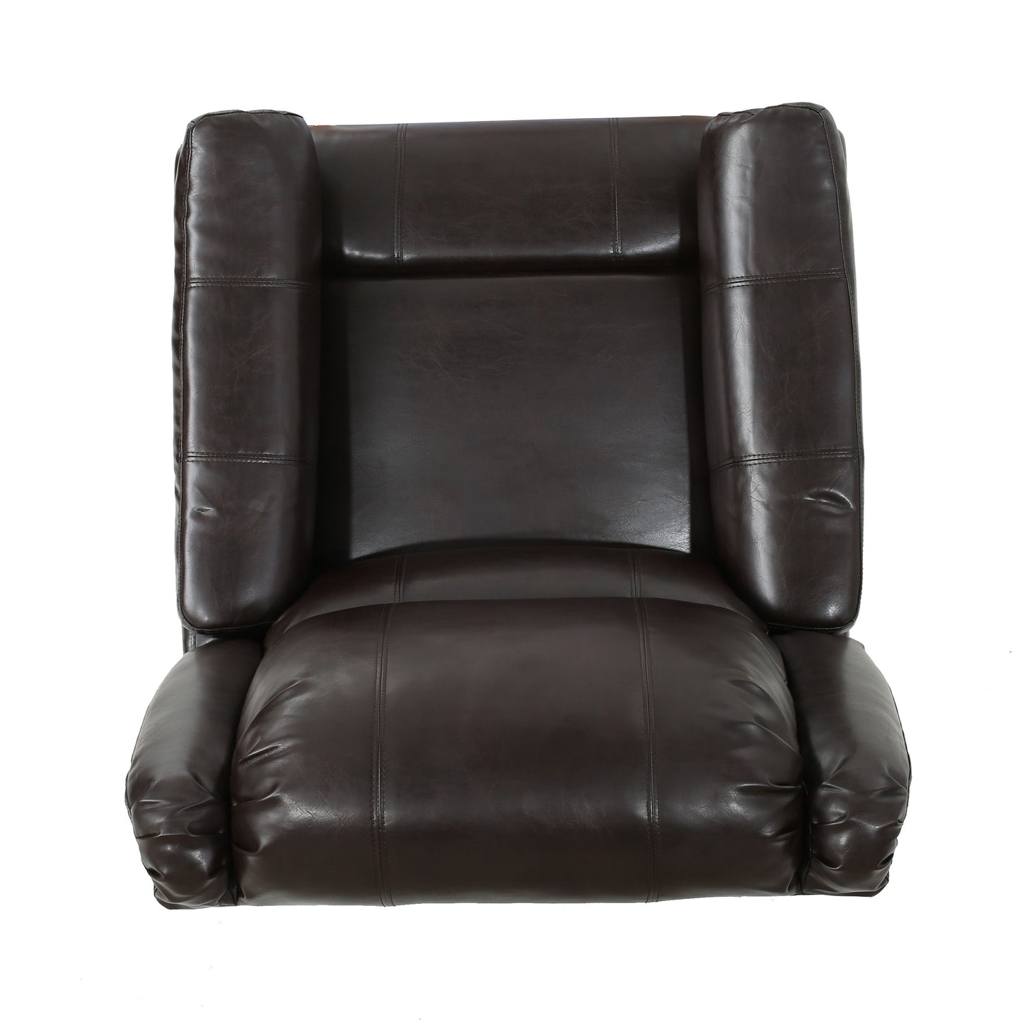 Glider Recliner With Swivel, Manual Reclining Chair - Brown
