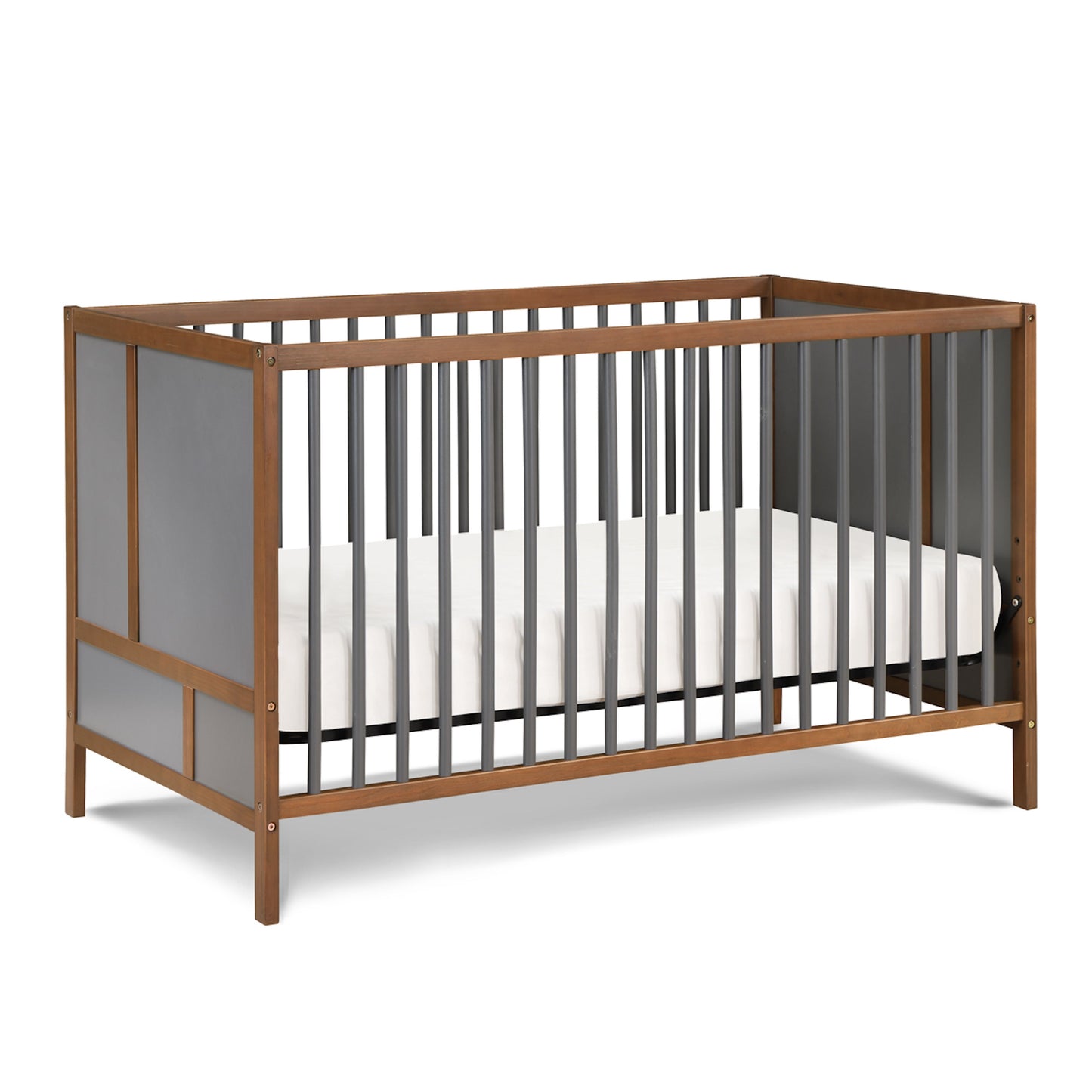 Pixie Finn - 3 In 1 Crib - Walnut, Charcoal
