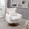 Classic Mid-Century 360-Degree Swivel Accent Chair - White