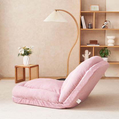 Triple Fold Pink Down Sofa Bed - Pink