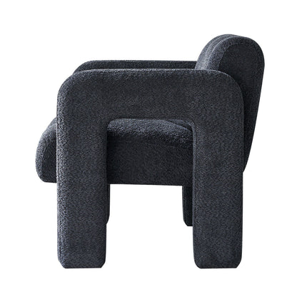 31.10" Boucle Upholstered Accent Chair - Dark Gray