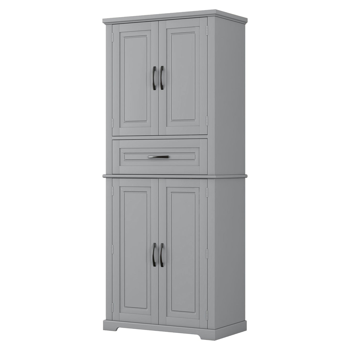 Bathroom Storage Cabinet With Multi Functional Storage Space, Material, Adjustable Shelf, Slide Rail Drawer - Gray