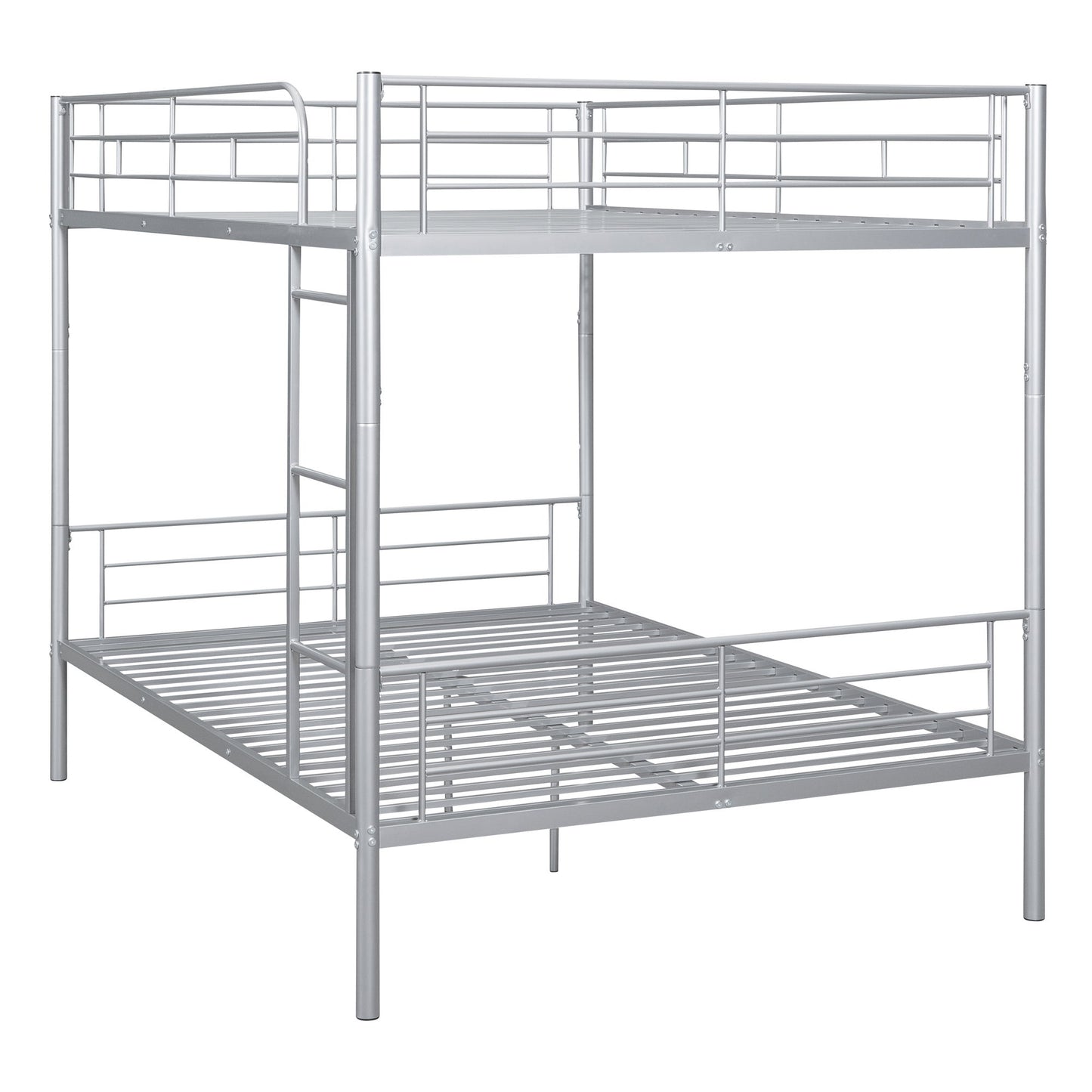 Full Over Full Metal Bunk Bed - Sliver