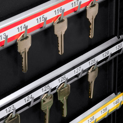 200 Key Adjustable Key Cabinet With Key Lock - Black