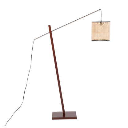 Arturo - Contemporary Floor Lamp - Walnut