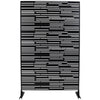 Outdoor & Indoor Privacy Screen Freestanding Decorative Panel Steel - Black