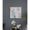 Modern Oil Painting, Square Framed Wall Art For Living Room Dining Room - Multicolor