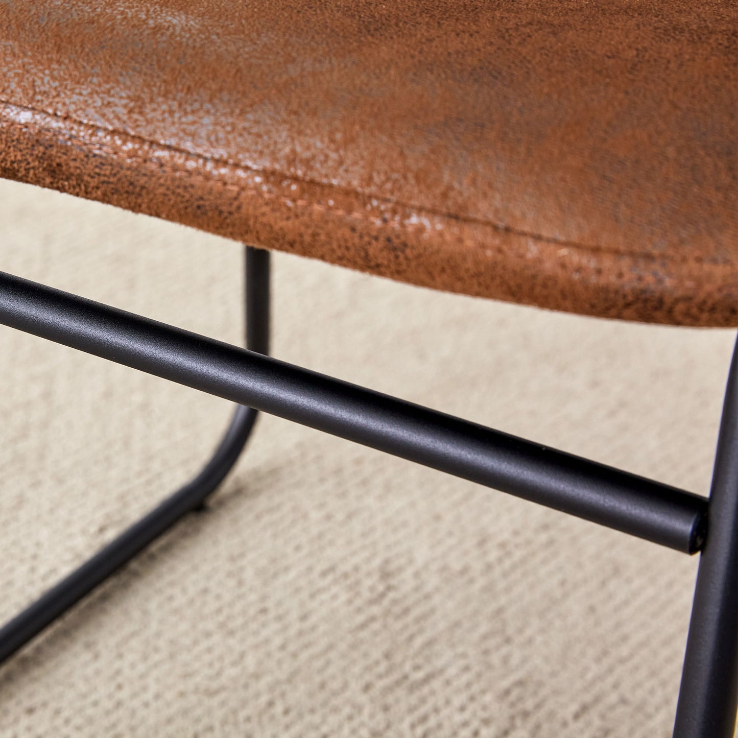 (Set of 4) Retro Chairs, Comfortable Bar Stools, Suitable For Industrial And Vintage Style Environments - Brown