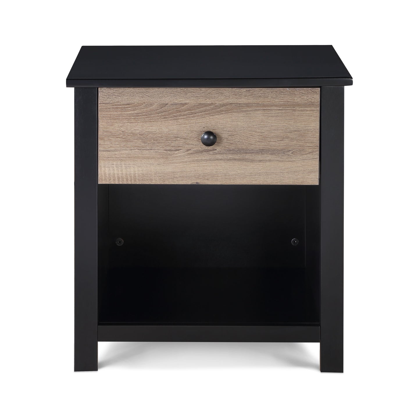 Connelly - Nightstand Black, Vintage - Walnut