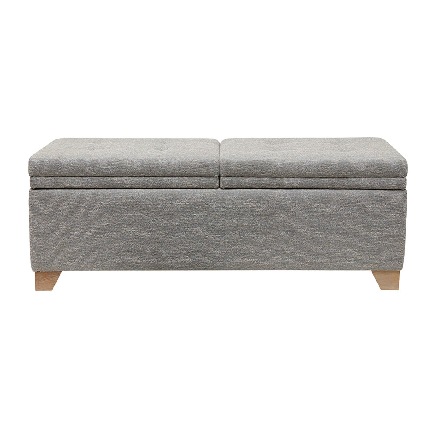 Soft Close Storage Bench Hued Solid Wood - Gray Multi