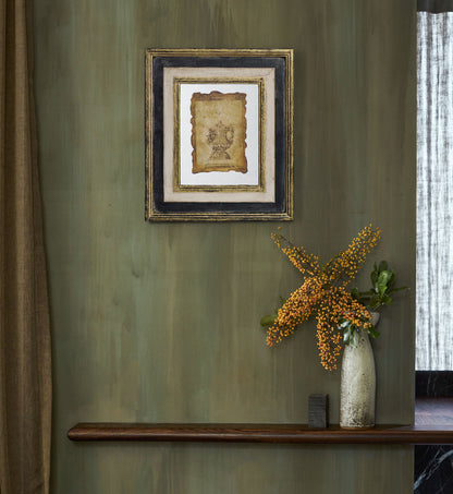Lucian - Framed Antiqued Sculpture Print (Set of 2) - Multicolor / Wood