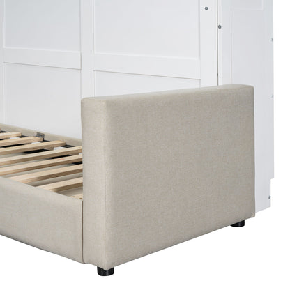 Queen Size Murphy Wall Bed With Sofa - White