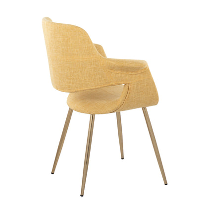 Vintage Flair - Glam / Art Deco Chair (Set of 2) - Gold / Yellow