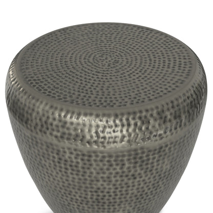 Preston - Metal Side Table - Antique Silver