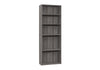 Bookshelf, Bookcase, 6 Tier, For Office, Transitional - Gray