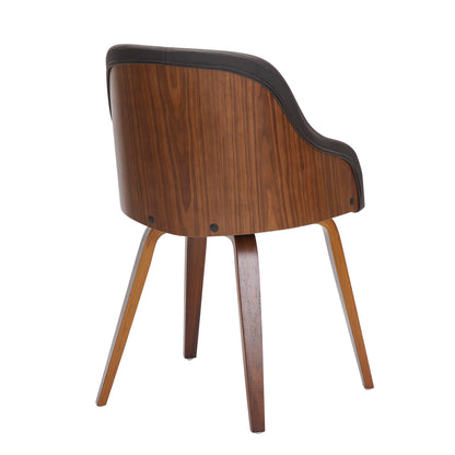 Bacci - Mid-Century Modern Dining / Chair - Walnut / Brown