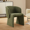 Modern Accent Chair Green Single Sofa Chair, Upholstered Side Chair Teddy Comfy Chair For Dining Room / Bedroom / Living Room / Reception 1 Piece - Green