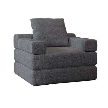 Single Sofa Chair That Converts To A Single Sofa Bed For Living Room, Guest Room, Playroom - Dark Gray