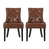 Cheney - Contemporary Dining Chair (Set of 2) With Tufted Design - Light Brown