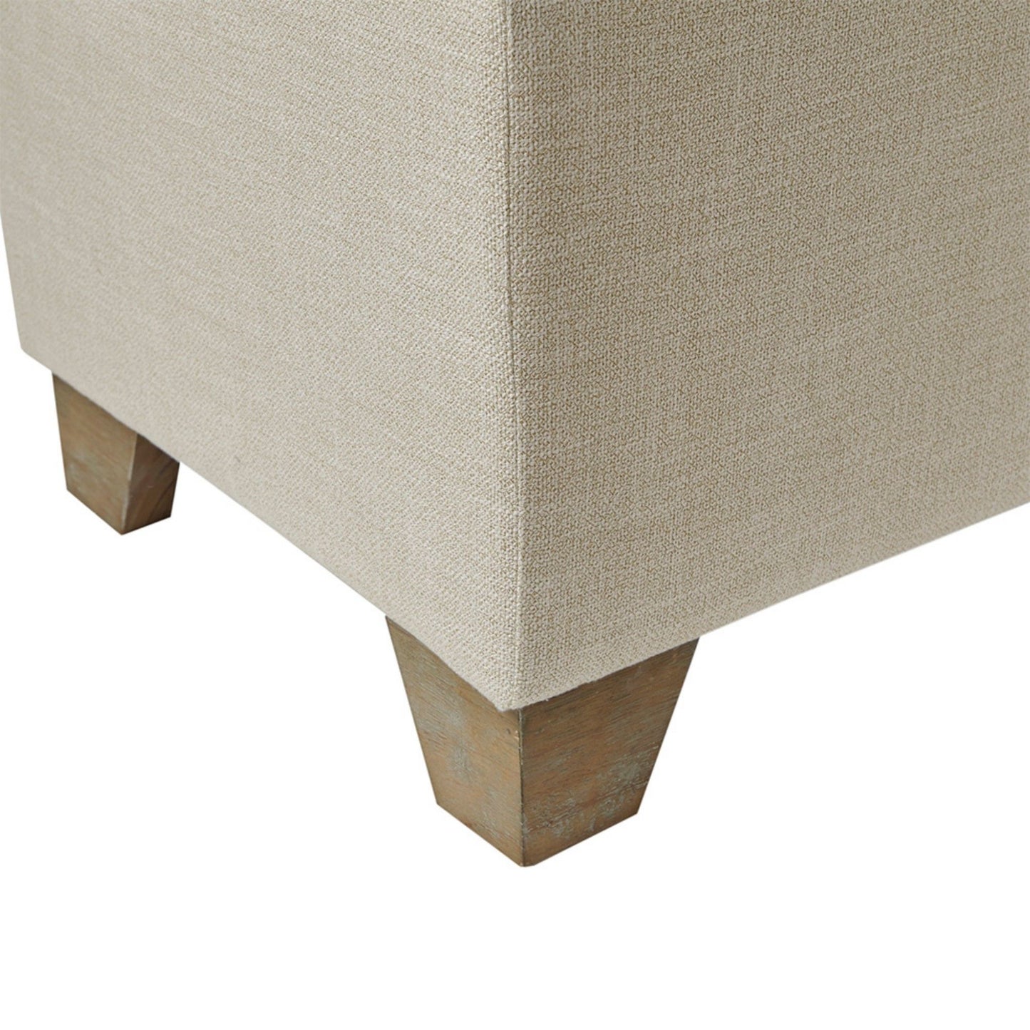 Soft Close Storage Bench Upholstered - Natural