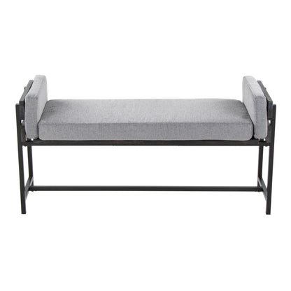 Kari - Farmhouse Bench - Black / Gray / Light Gray