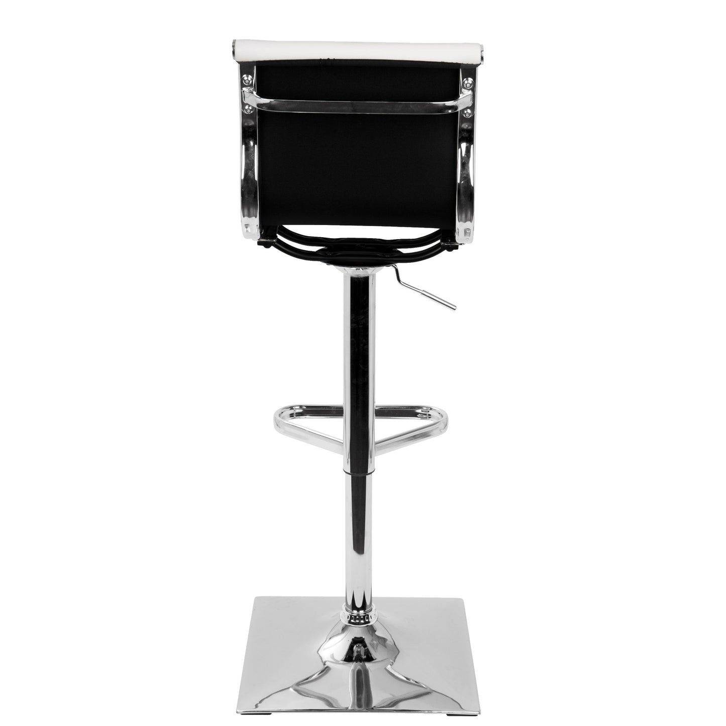 Masters - Contemporary Adjustable Barstool With Swivel - White