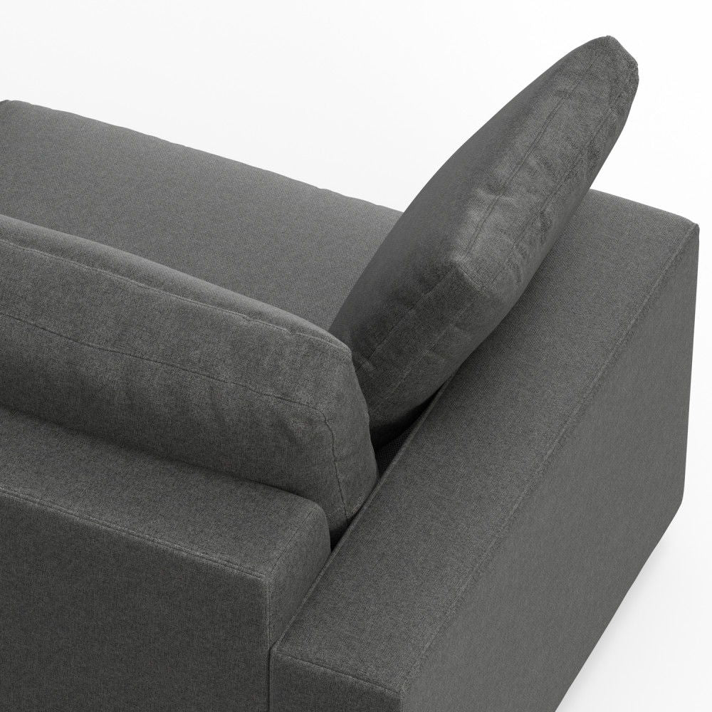 Charlie - Deep Seater Right Sectional Sofa - Gray